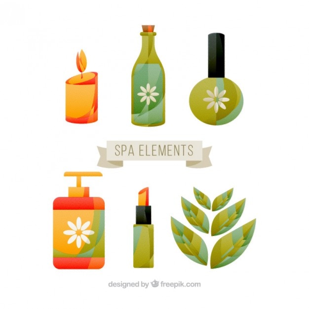 Vector gratuito cosmética natural de spa