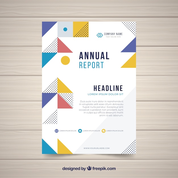 Cover abstracto de reporte annual