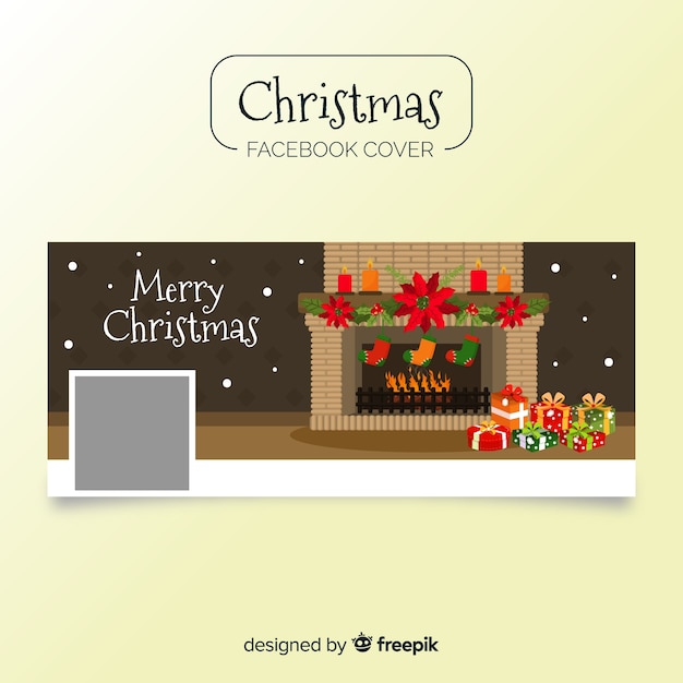 Cover facebook navidad chimenea