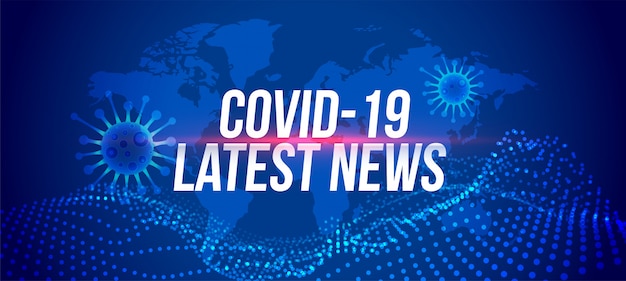 Covid-19 coronavirus últimas noticias y actualizaciones diseño de banner