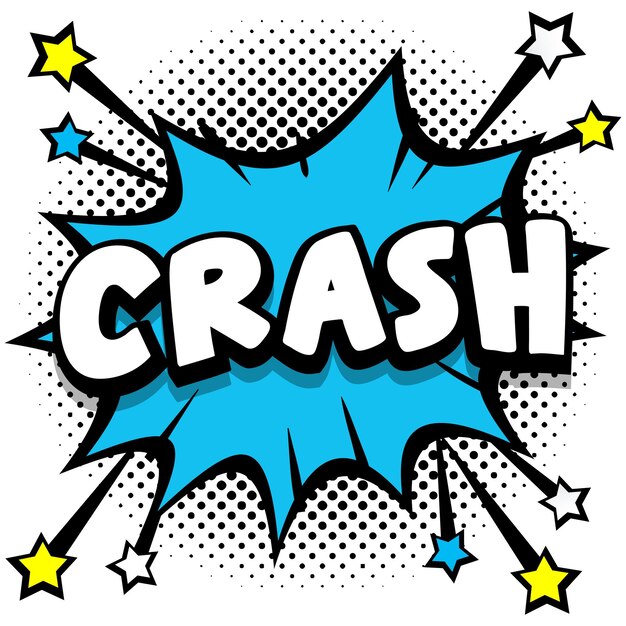 Crash Pop art comic speech bubbles libro efectos de sonido