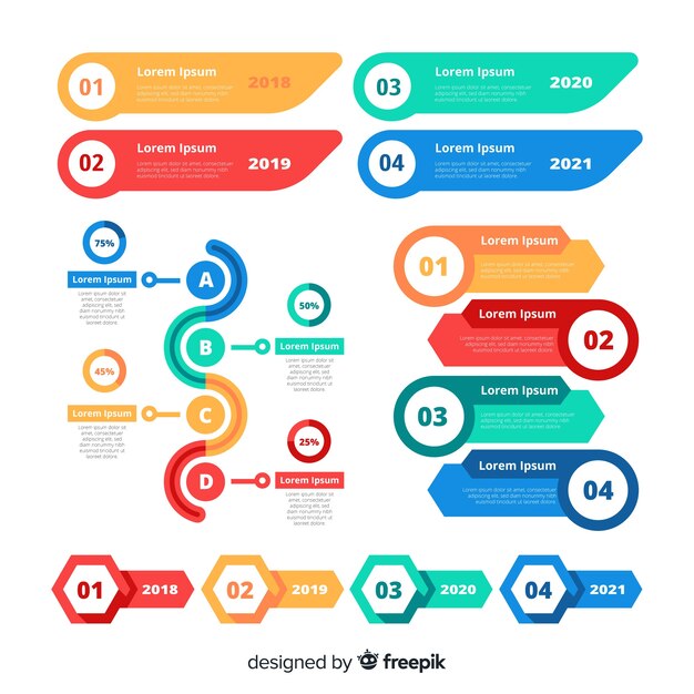 Creativa colección de elementos infográficos