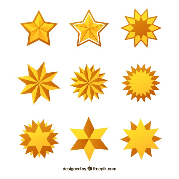 Creativa colección de estrellas