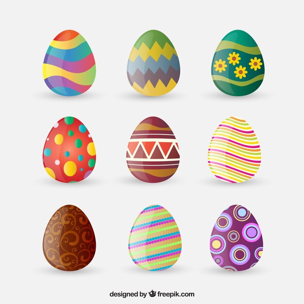 Creativa colección de huevos de pascua