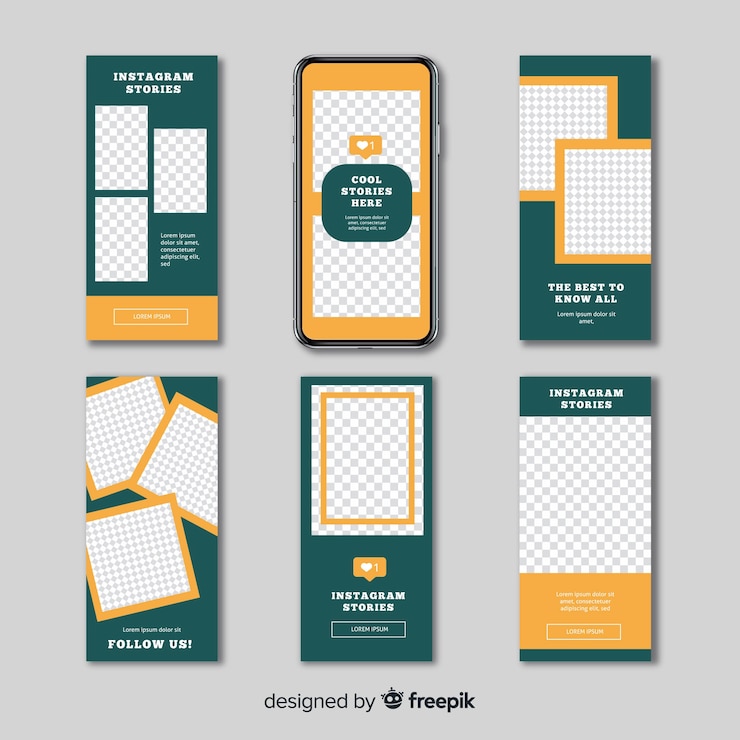 Vector gratuito creativa colección de stories de instagram