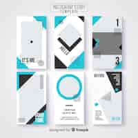 Vector gratuito creativa colección de stories de instagram