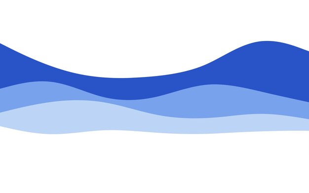 Creative Waves Fondo azul Composición de formas dinámicas Ilustración vectorial