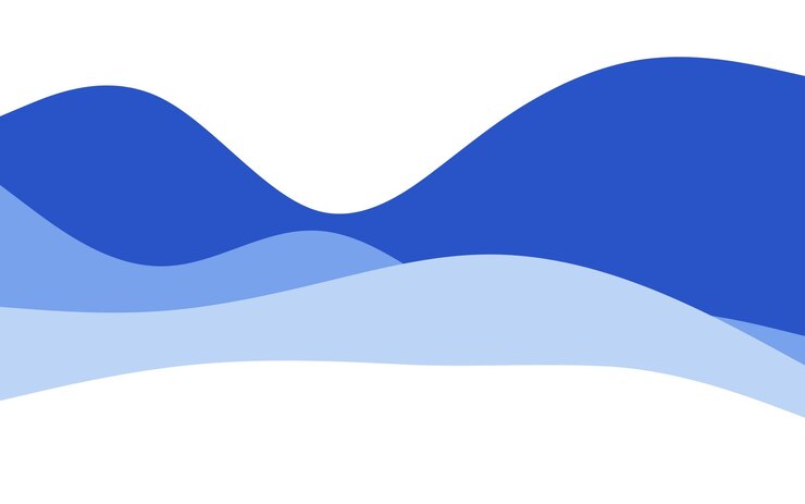 Creative Waves Fondo azul Composición de formas dinámicas Ilustración vectorial