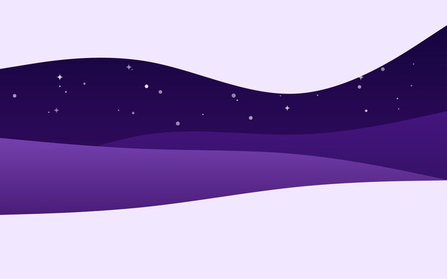 Creative Waves Night Fondo púrpura Composición de formas dinámicas Ilustración vectorial