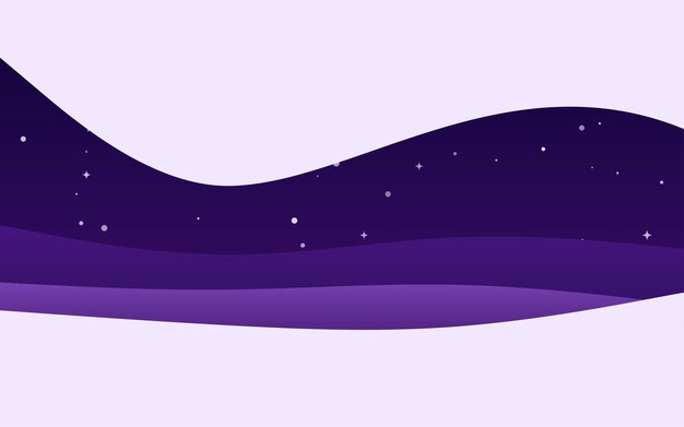Creative Waves Night Fondo púrpura Composición de formas dinámicas Ilustración vectorial