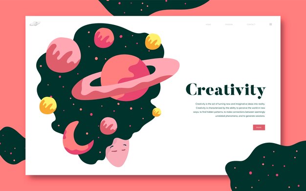 Creatividad y espacio web gráfico.