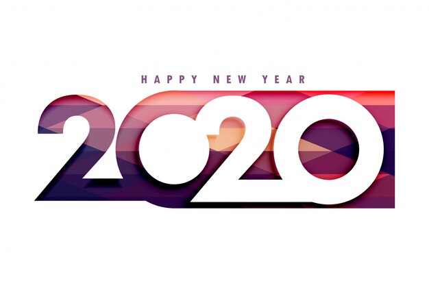 Creativo 2020 feliz año nuevo con estilo