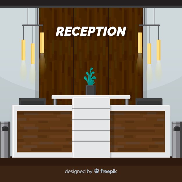Creativo concepto flat de recepción