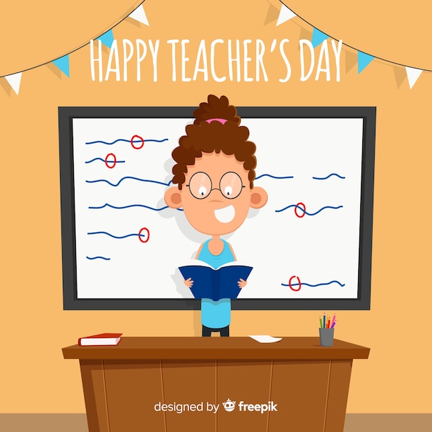 Creativo diseño de fondo del día mundial del profesor