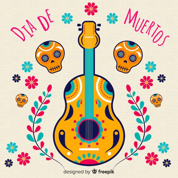 Vector gratuito creativo fondo del día de muertos