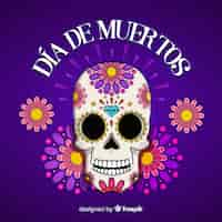 Vector gratuito creativo fondo del día de muertos