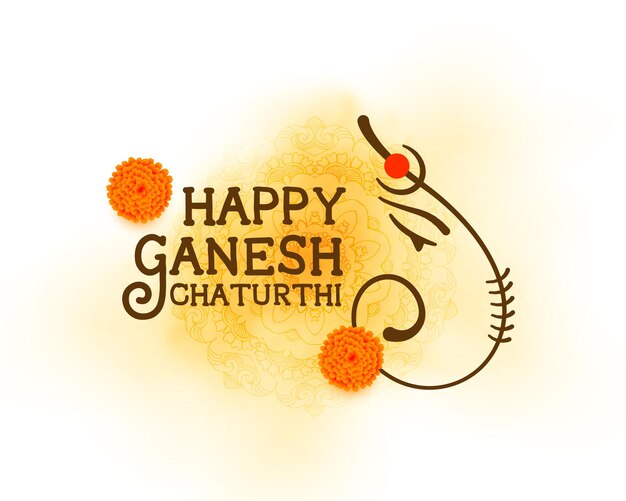 Creativo Ganesh Chaturthi fondo del evento con el diseño de Lord Ganpati
