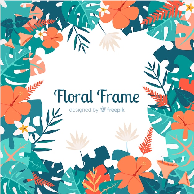 Vector gratuito creativo marco floral
