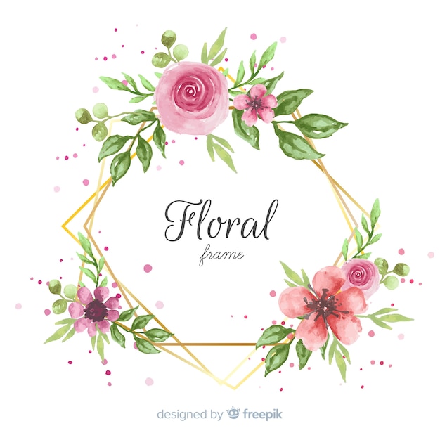 Creativo marco floral
