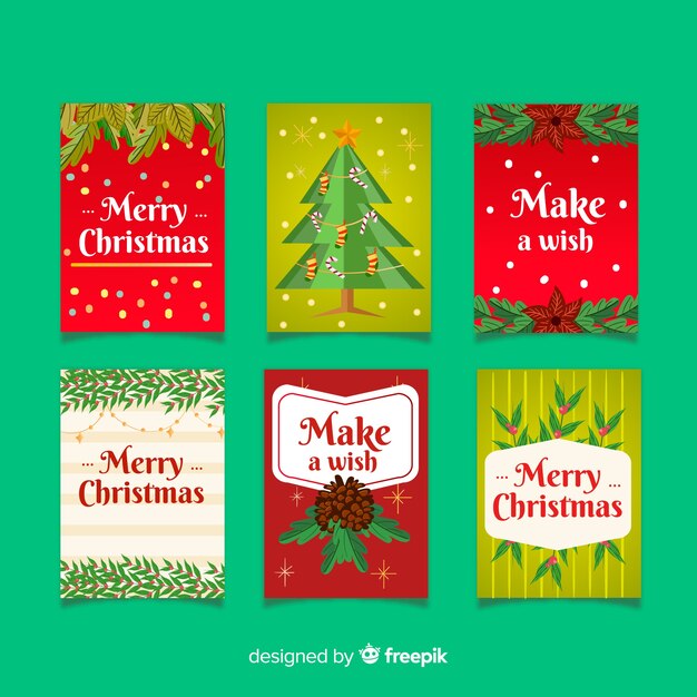 Creativo pack de tarjetas de navidad