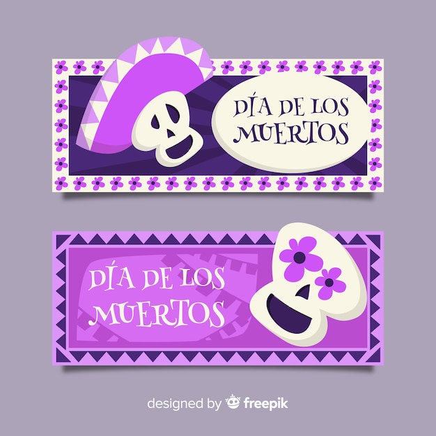 Creativos banners del día de muertos