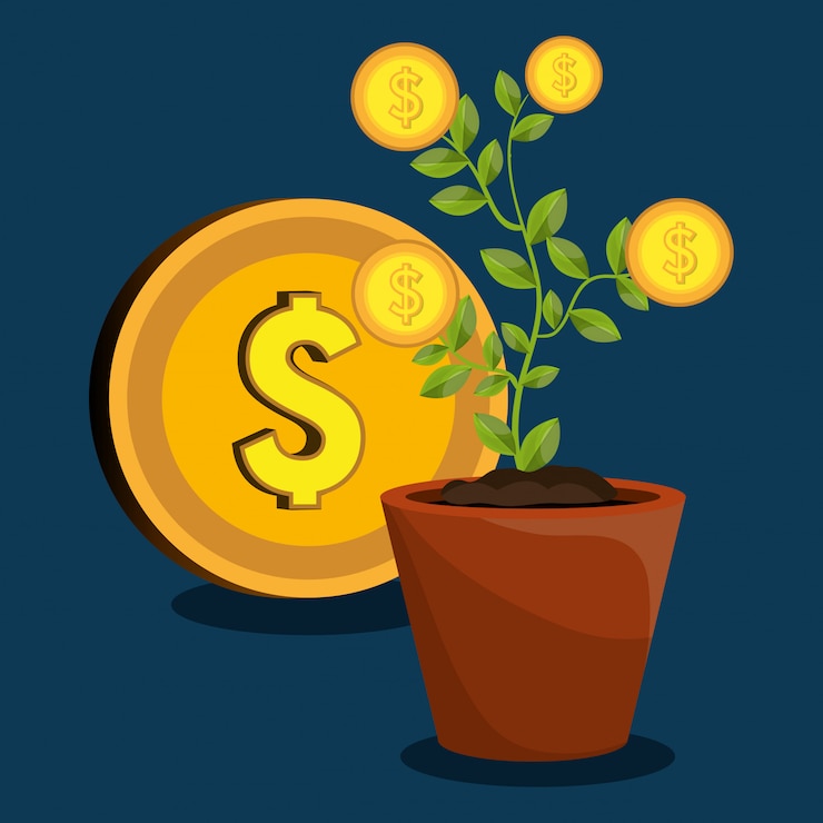 Vector gratuito crecimiento económico