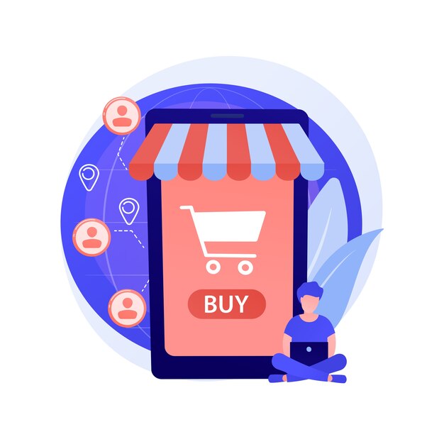 Crecimiento de los ingresos. Freelancer sentado en monedas y trabajando con personaje de dibujos animados de portátil. Ganancia de dinero, ventas virtuales, estrategia de marketing.