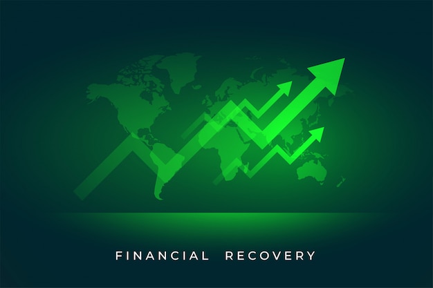 Crecimiento del mercado de valores de la economía de la recuperación financiera