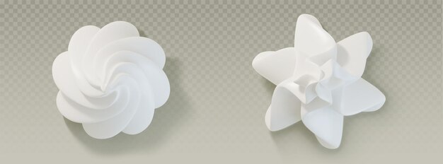 Crema batida con formas en 3D