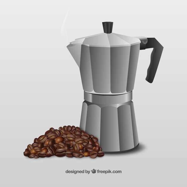 Crisol del café los granos de café del anf