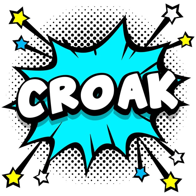 Croak Pop art comic speech bubbles libro efectos de sonido