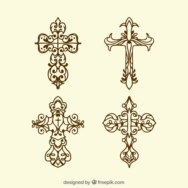 Cruz ornamental hecha a mano