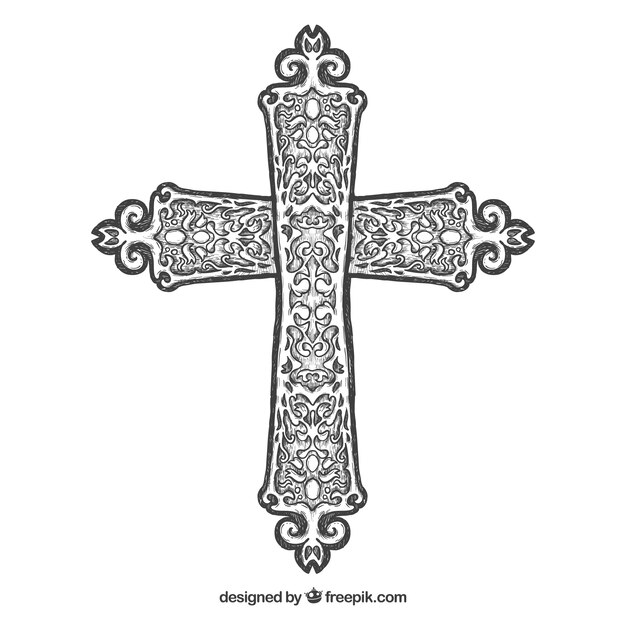 Cruz ornamental hecha a mano 