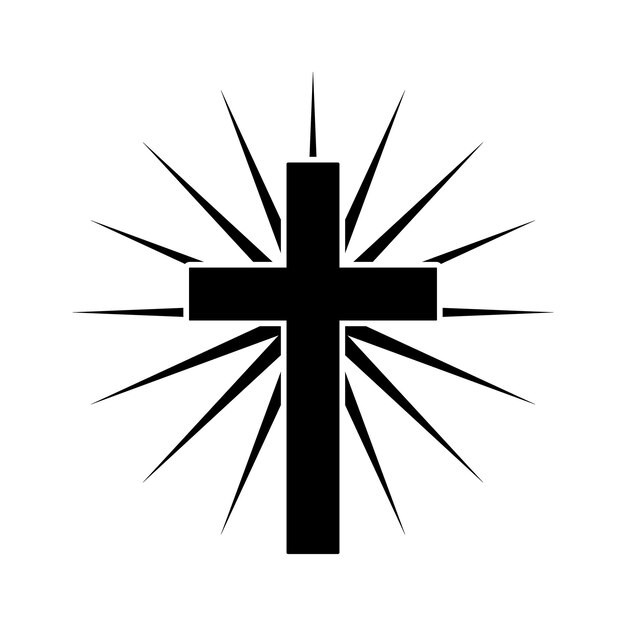 La cruz religiosa con brillo