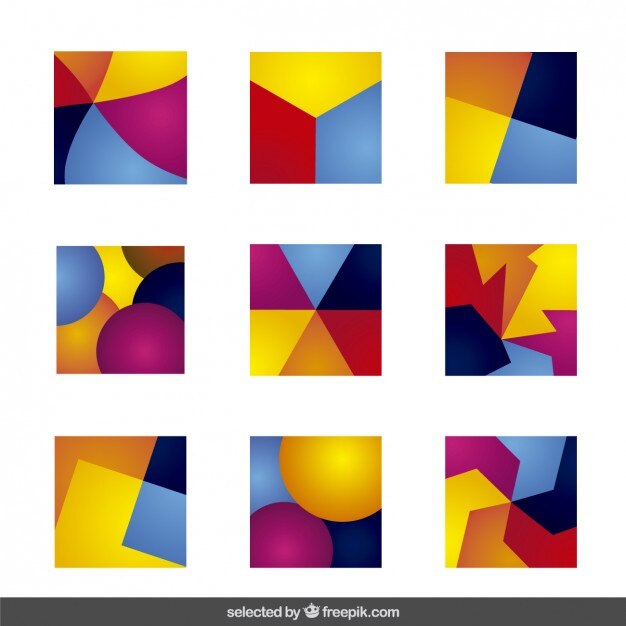 Cuadrados abstractos en estilo colorido