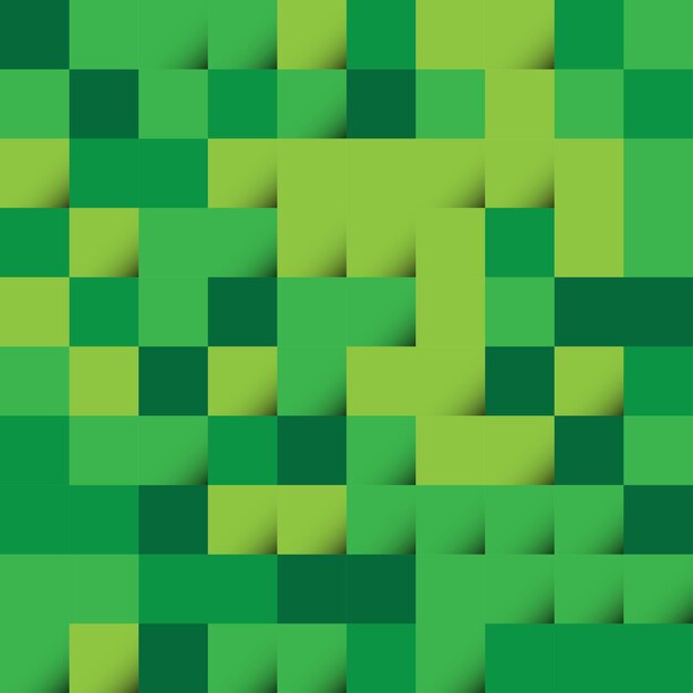 Cuadrados abstractos verdes Diseño de fondo para folleto de cubierta de volante de cartel Ilustración vectorial