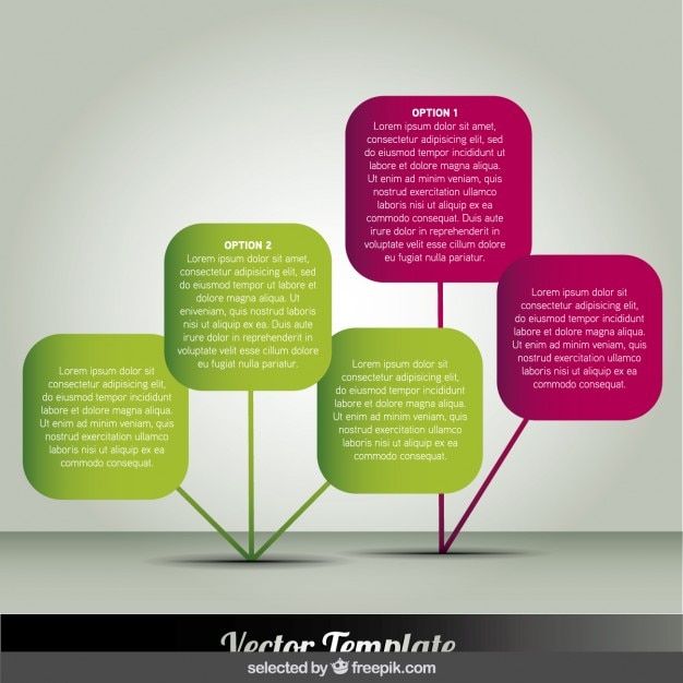 Vector gratuito cuadrados redondeados infografía