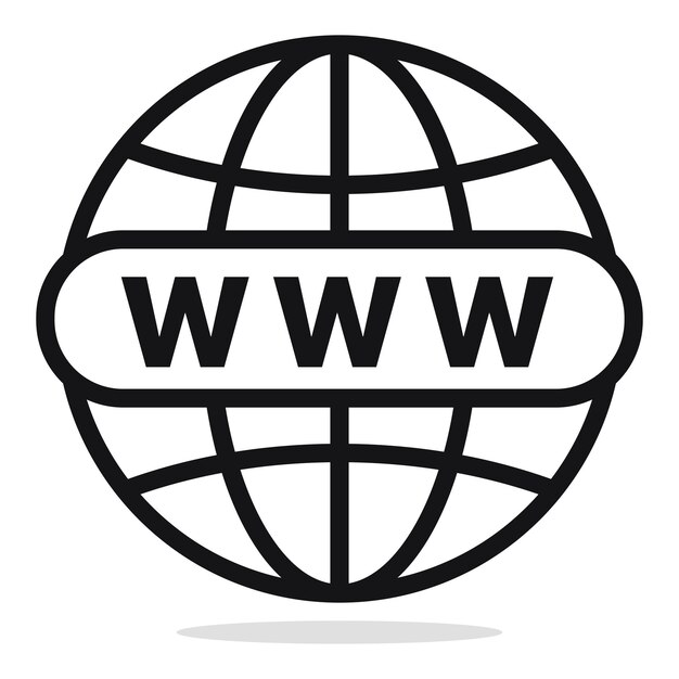 Cuadrícula de globo de Internet WWW