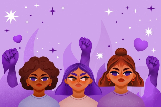 Vector gratuito cuadro de fondo del día internacional de la mujer en acuarela