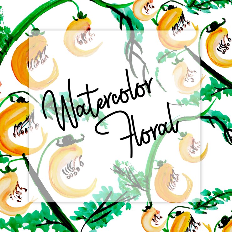 Vector gratuito cuadro de fondo floral de acuarela para múltiples propósitos