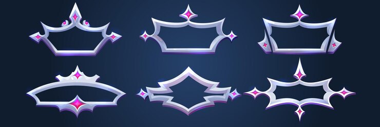 Vector gratuito cuadro de juego medieval con borde metálico para botón