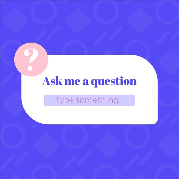 Cuadro de pregunta de ilustración plana