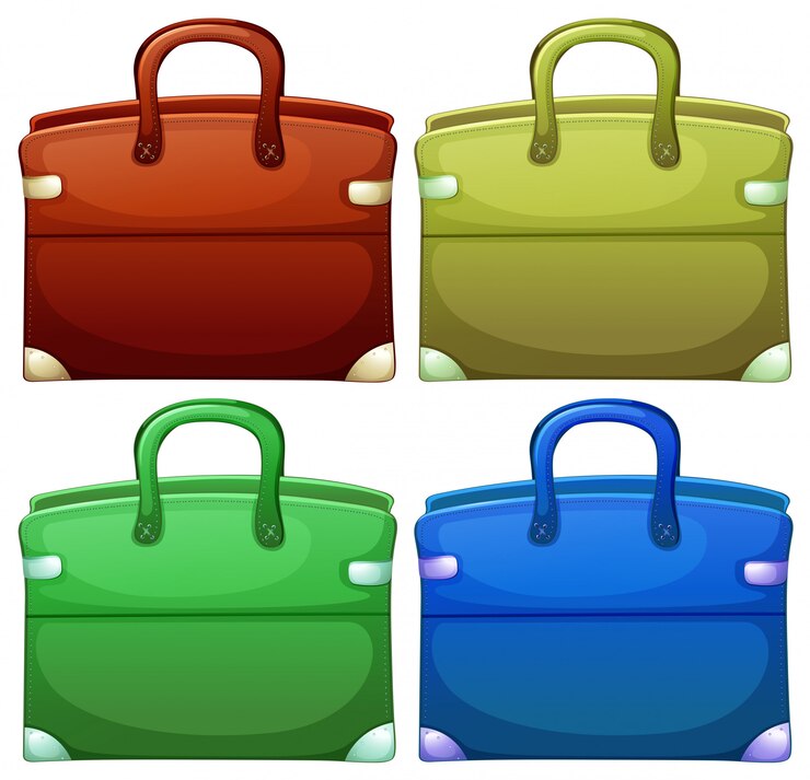 Vector gratuito cuatro bolsos de mano