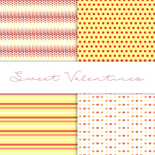 Cuatro bonitos patrones de San Valentín