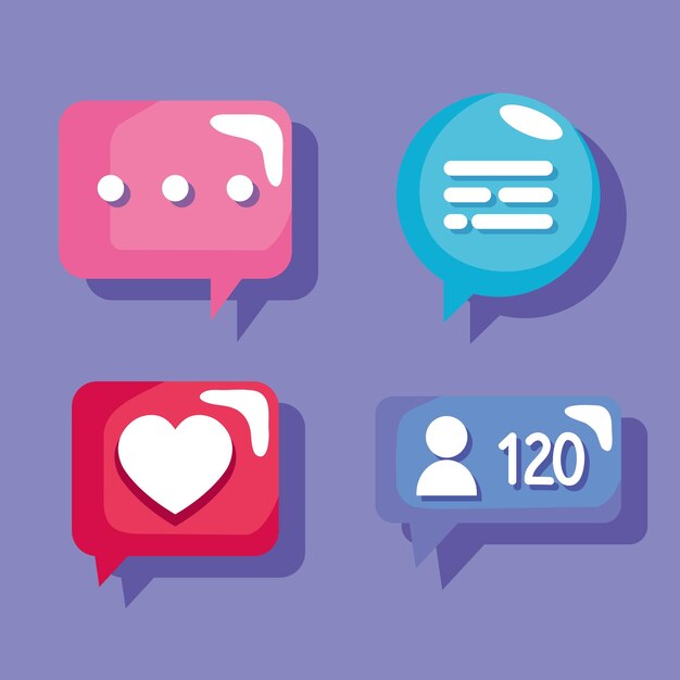 Cuatro burbujas de discurso de las redes sociales