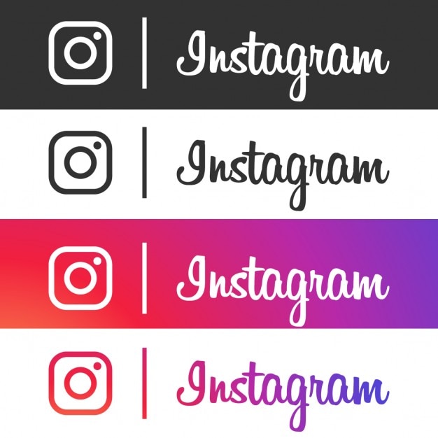 Vector gratuito cuatro iconos instagram