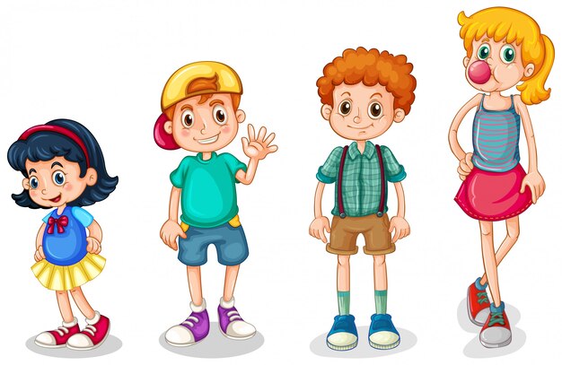 Cuatro niños