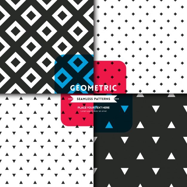 Cuatro patrones geométricos