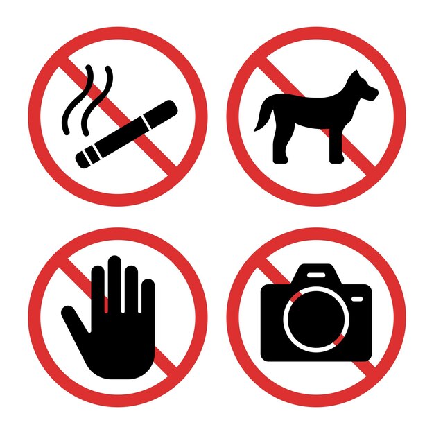 Cuatro señales prohibidas