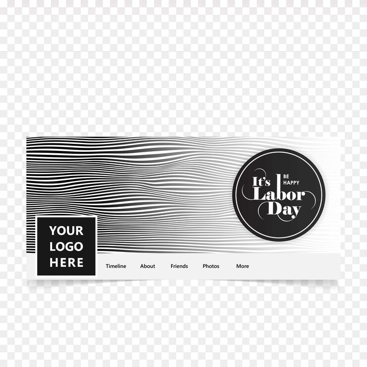 Vector gratuito cubierta de facebook feliz día del trabajo con el vector de fondo gris